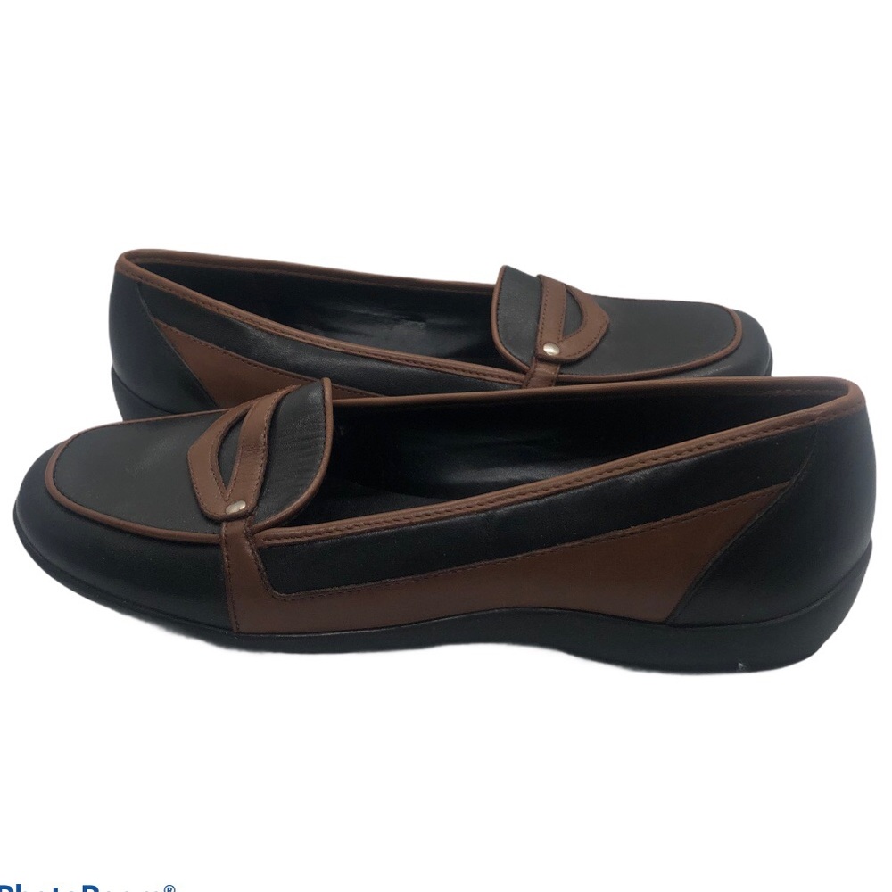 Michelle D Black & Brown Loafers 6.5M